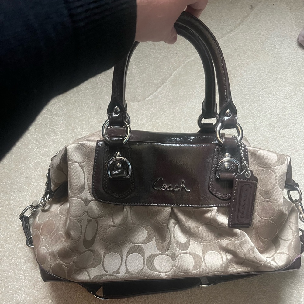 Brown Coach shoulder bag